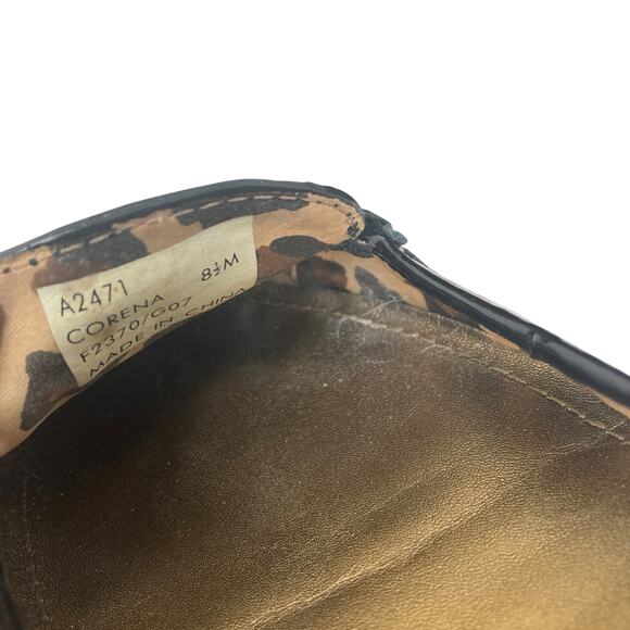 Coach Corina Flats Womens 8.5 Spellout Black Patent Leather Slip On - Picture 4 of 8